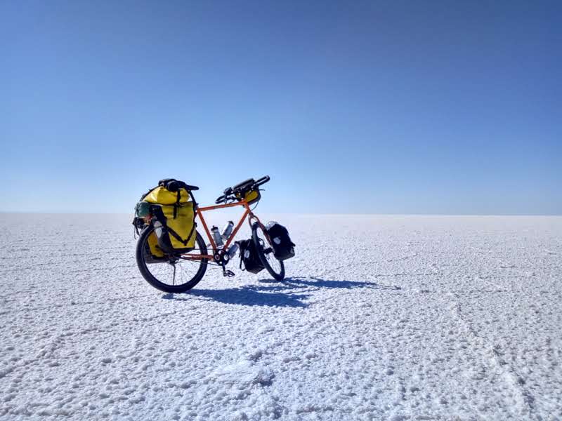 Bike in salt flats